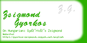 zsigmond gyorkos business card